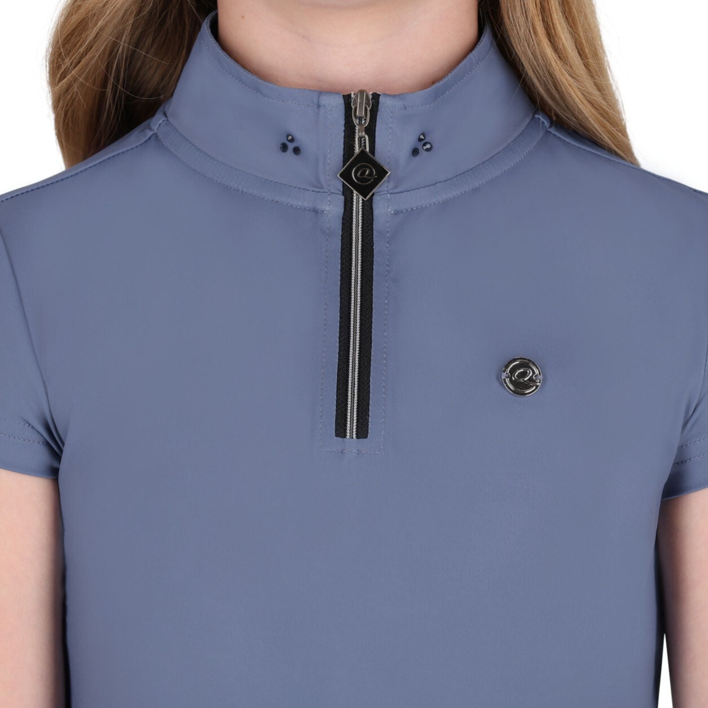 QHP Aubree Kids Shirt - Misty Blue