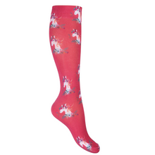 Load image into Gallery viewer, HKM Wonderland Kids Socks - Raspberry
