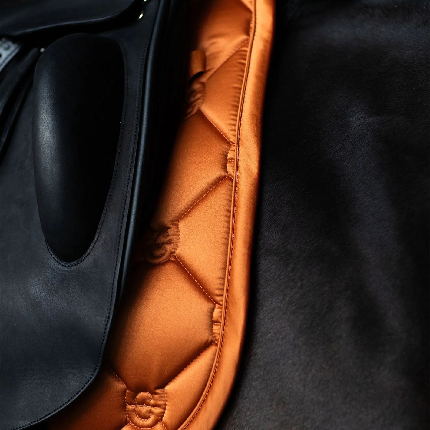 Equestrian Stockholm Satin Dressage Pad - Chestnut