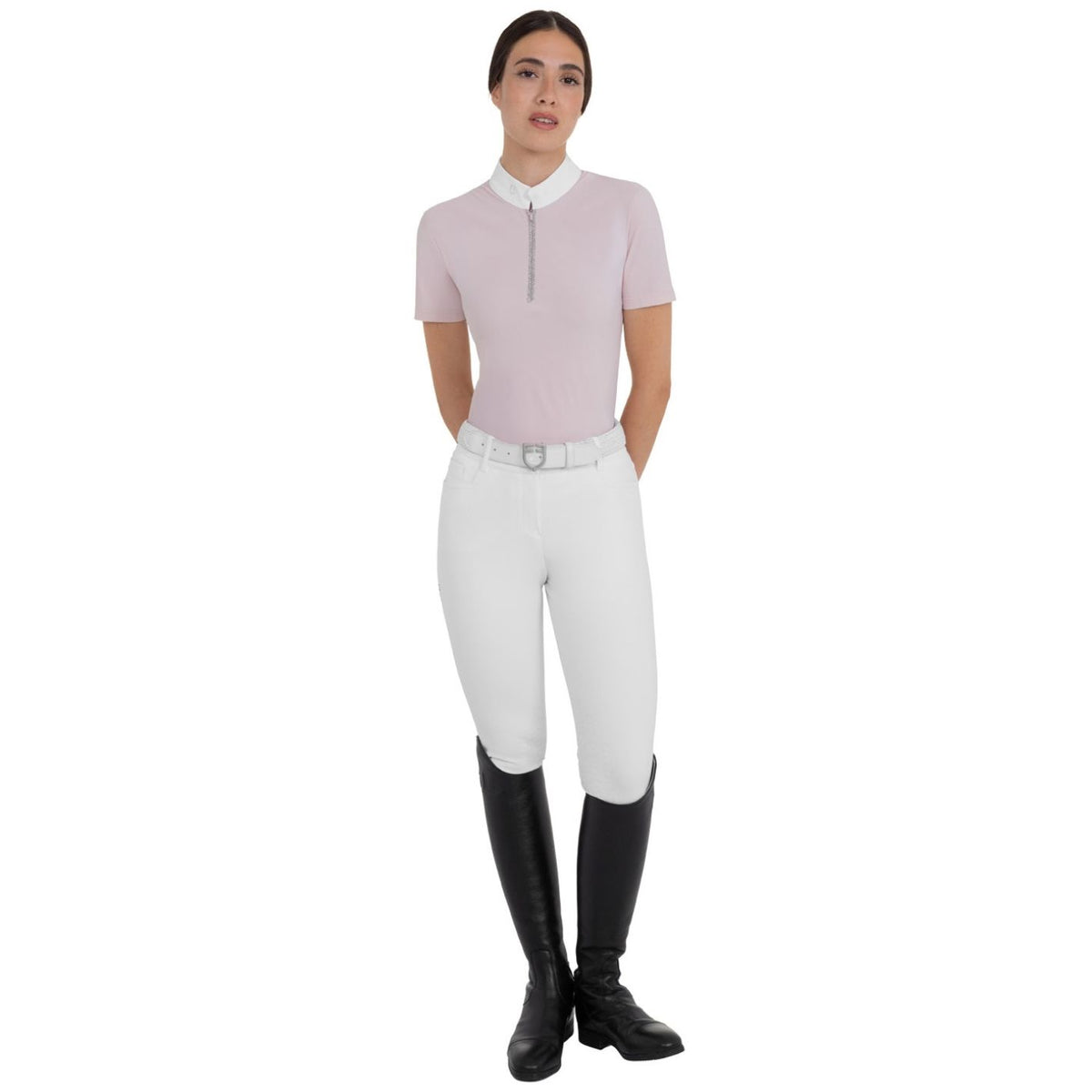 Equestro Competition Polo Shirt - Hushed Violet