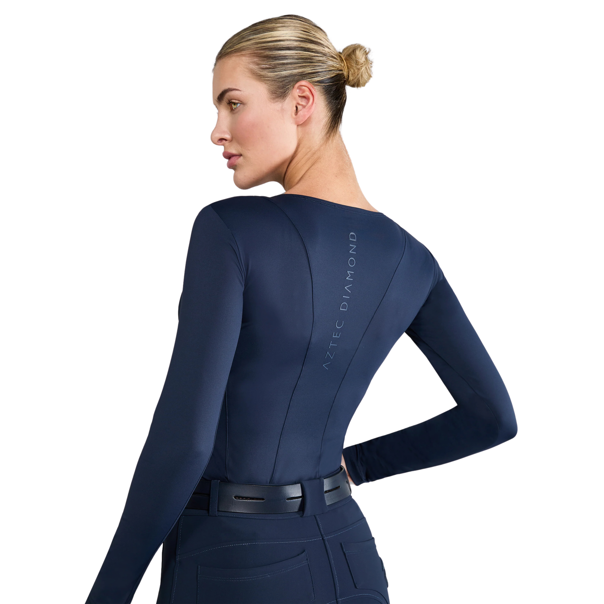 Aztec Diamond Core Long Sleeve Tech Tee - Navy