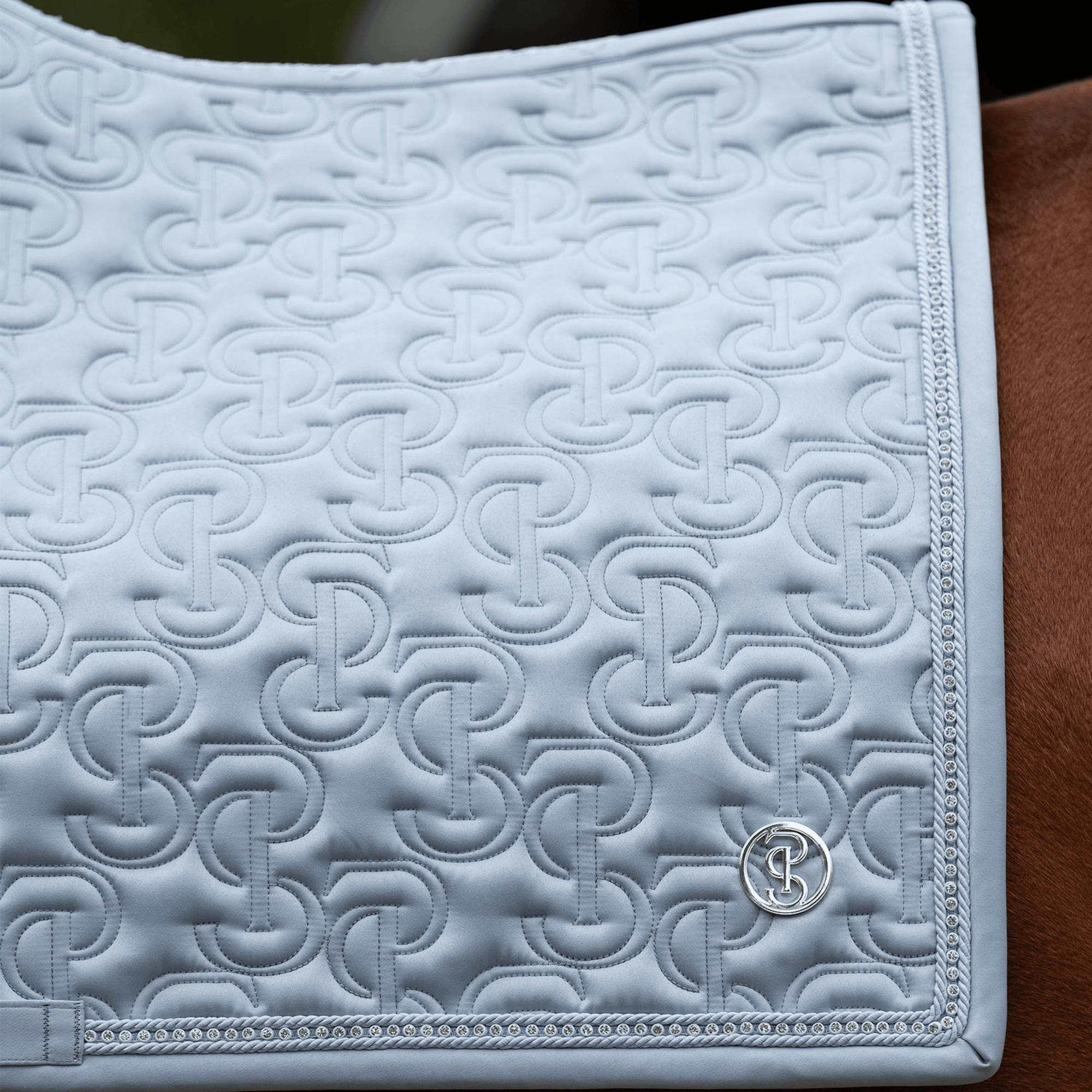 PS of Sweden Crystal Satin Dressage Pad - Blue Whisper