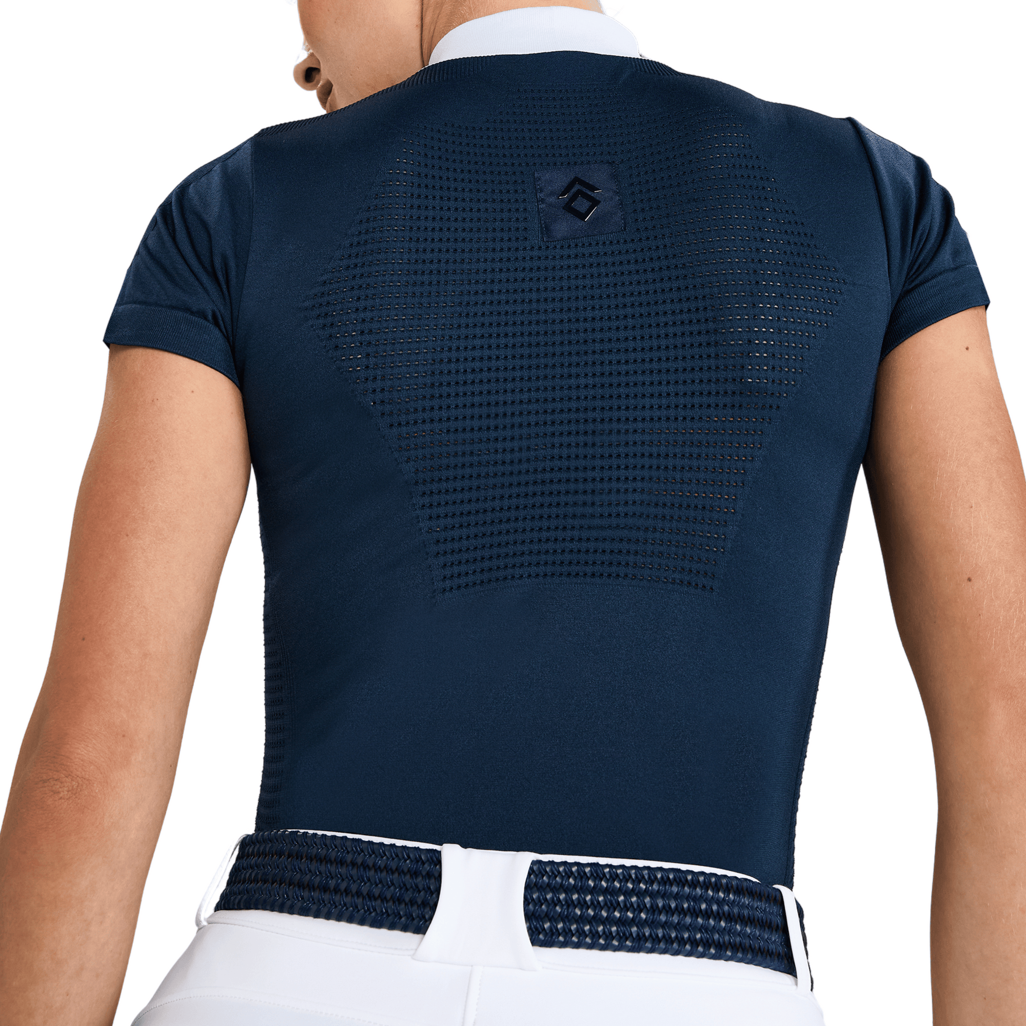 Aztec Diamond Woven Belt - Navy