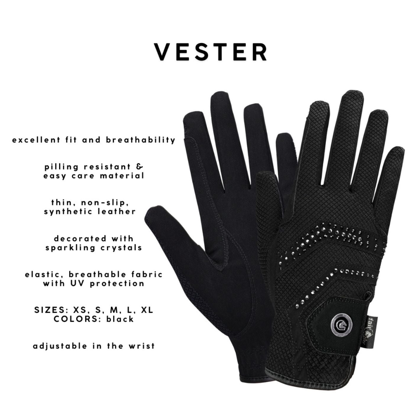 Fair Play Vester Gloves - Black