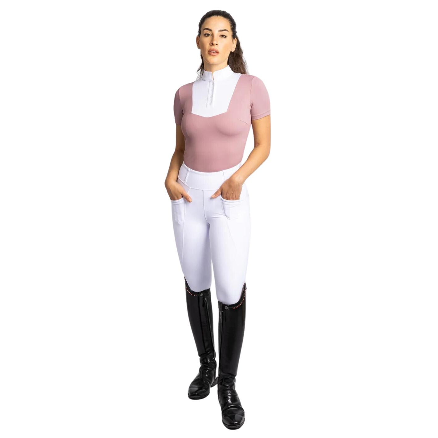 Maximilian Equestrian Sienna Short Sleeve Shirt - Rose Taupe