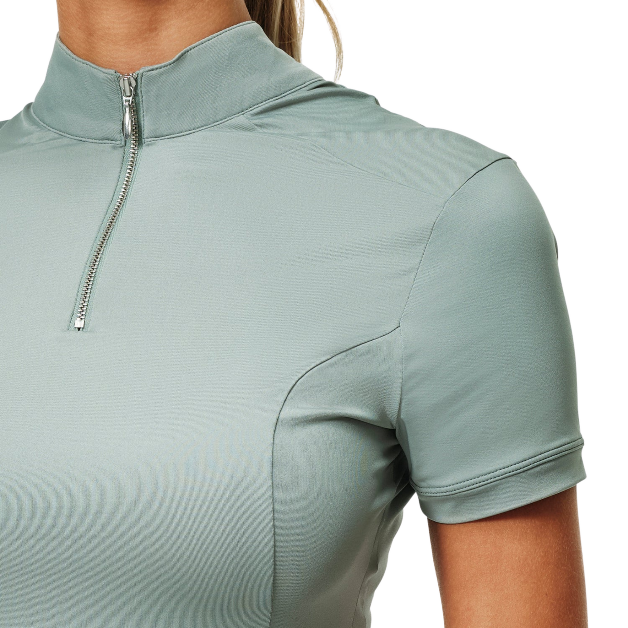 Equestrian Stockholm UV Protection Short Sleeve Top - Mint Green