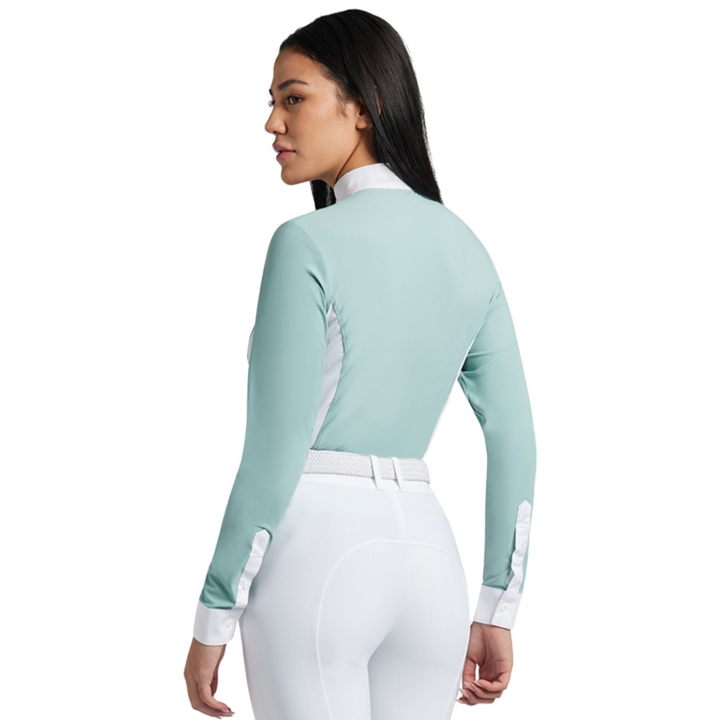 RG by Cavalleria Toscana Mesh & Jersey Long Sleeve Shirt - Light Green
