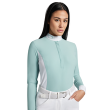 Load image into Gallery viewer, RG by Cavalleria Toscana Mesh &amp; Jersey Long Sleeve Shirt - Light Green
