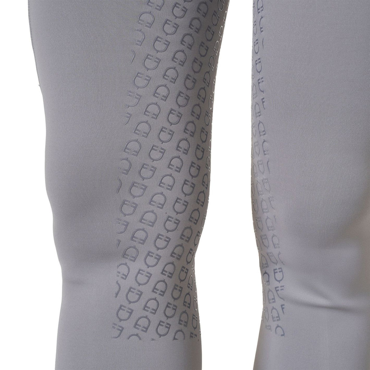 Equestro High Waist Rhinestone Leggings - Frost Grey