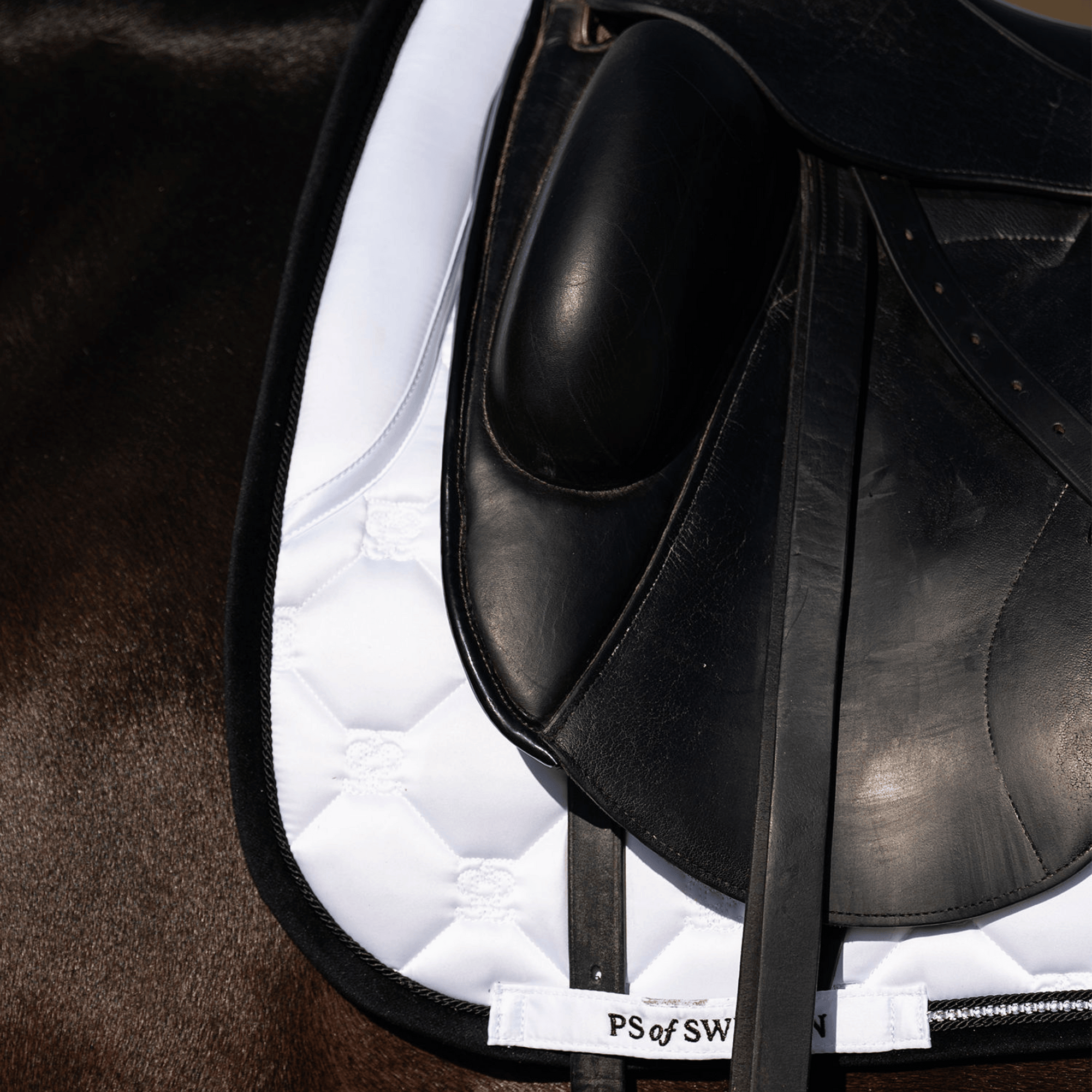 PS of Sweden Vintage Monogram Dressage Pad - White