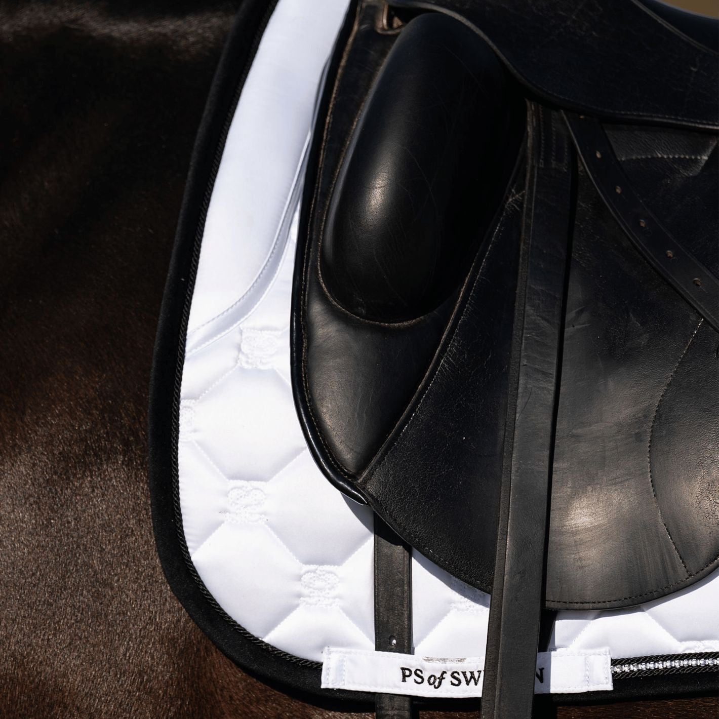 PS of Sweden Vintage Monogram Dressage Pad - White