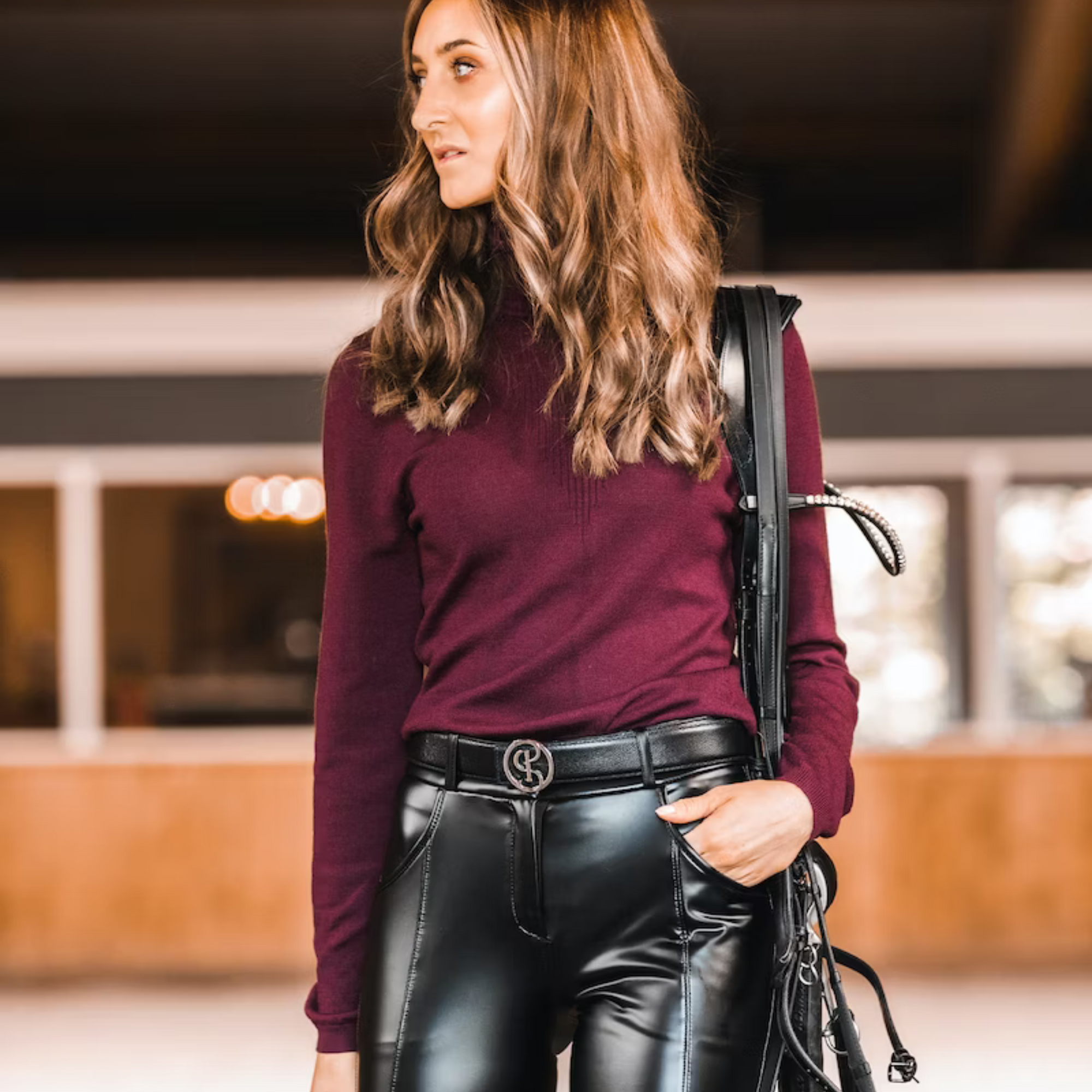 PS of Sweden Jacqueline Leather Belt - Black