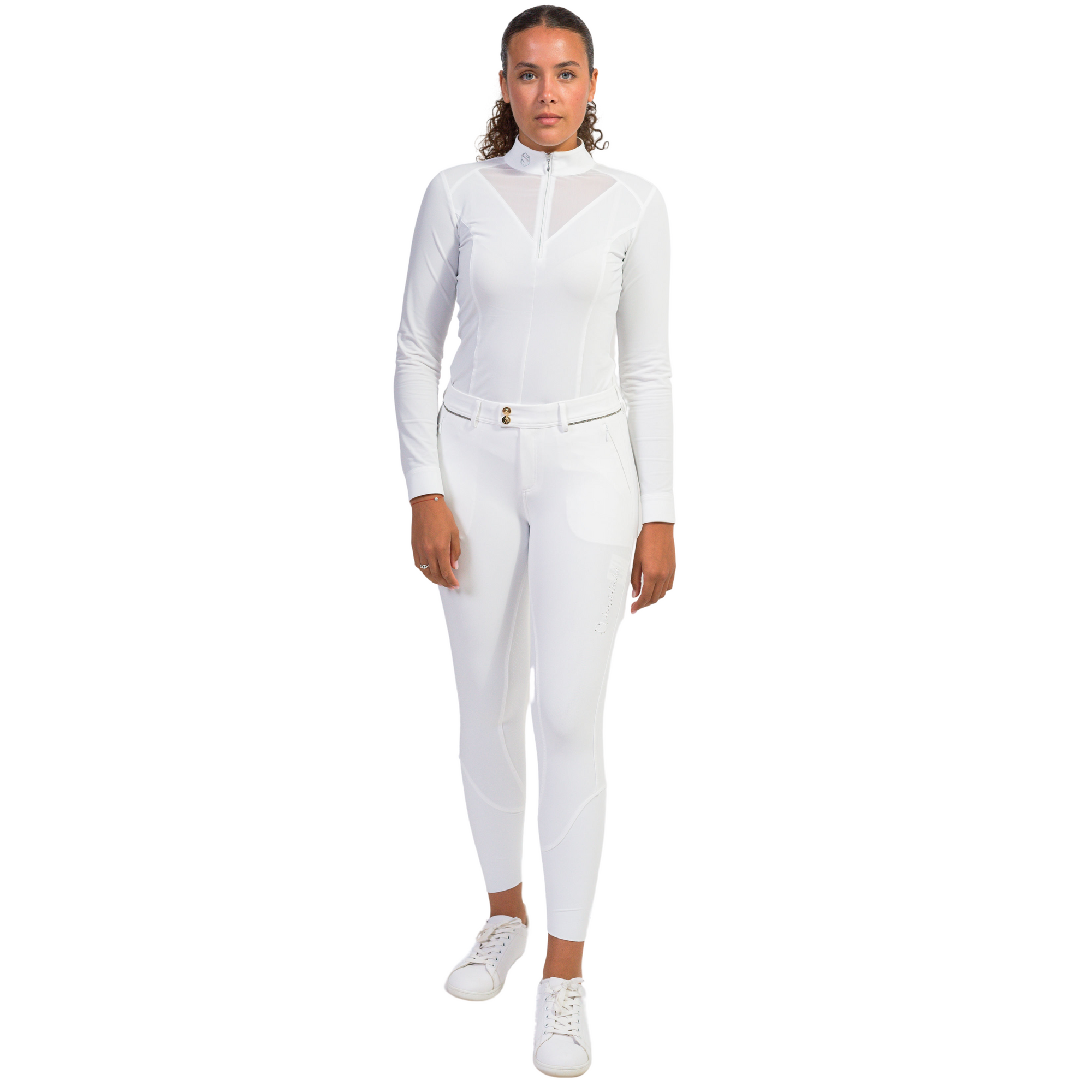 Samshield Celest High Waist Breeches - White / Champagne