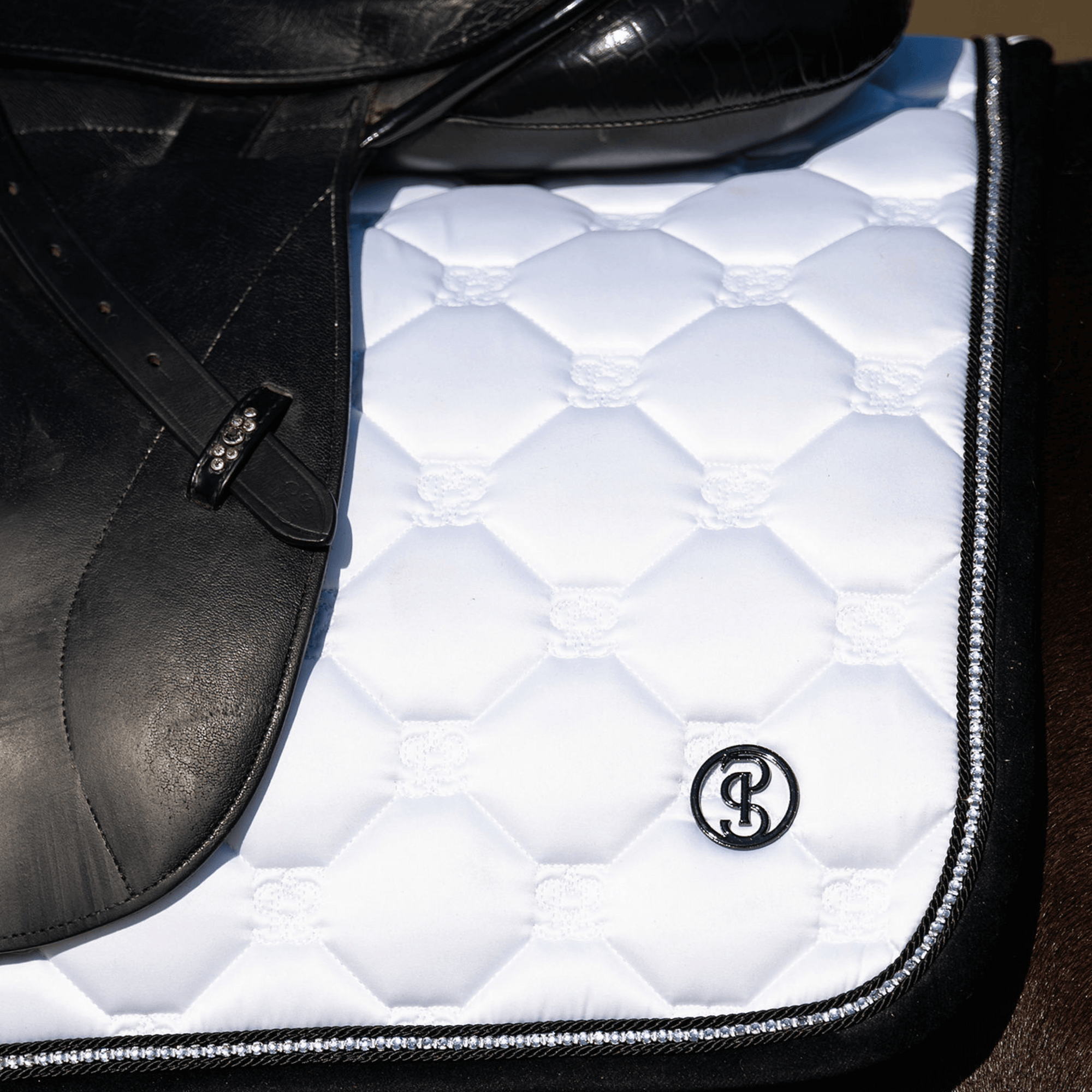 PS of Sweden Vintage Monogram Dressage Pad - White