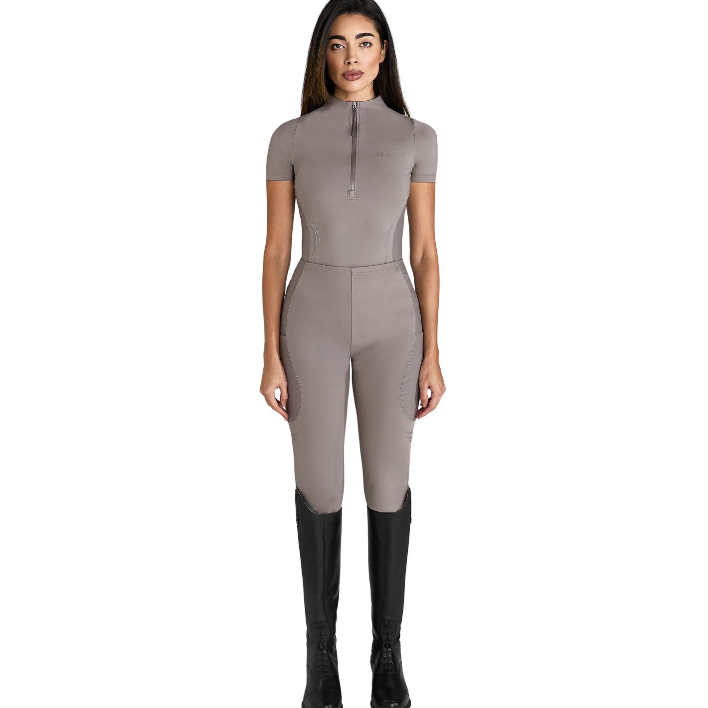 Aztec Diamond Define Short Sleeve Base Layer - Truffle