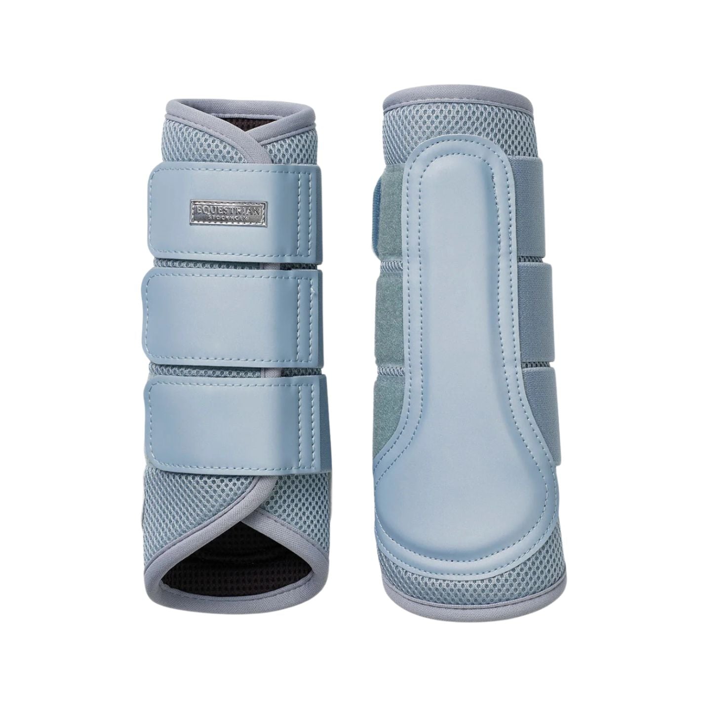 Equestrian Stockholm Mesh Brushing Boots - Ice Blue