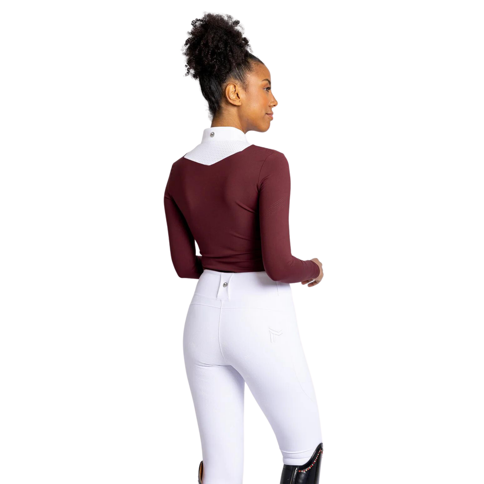 Maximilian Equestrian Sienna Long Sleeve Shirt - Burgundy