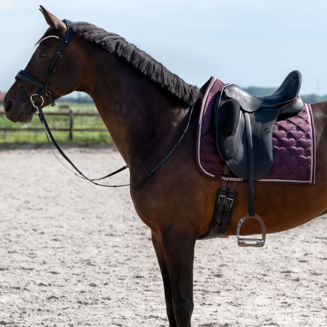 PS of Sweden Heart Dressage Pad - Plum