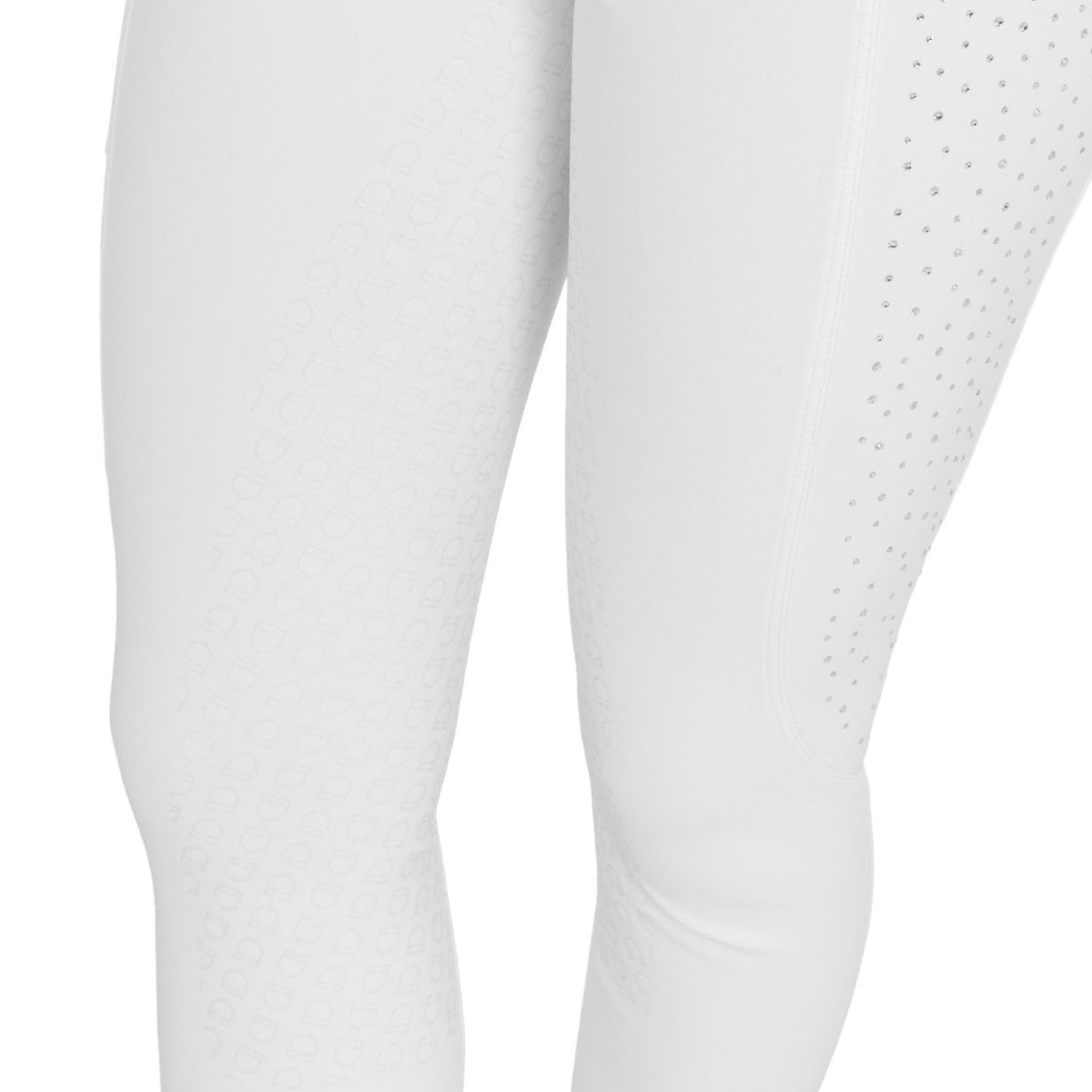 Equestro Rhinestone Breeches - White