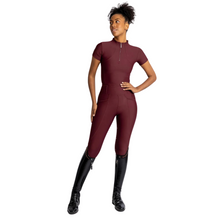 Load image into Gallery viewer, Maximilian Equestrian Short Sleeve Base Layer - Burgundy
