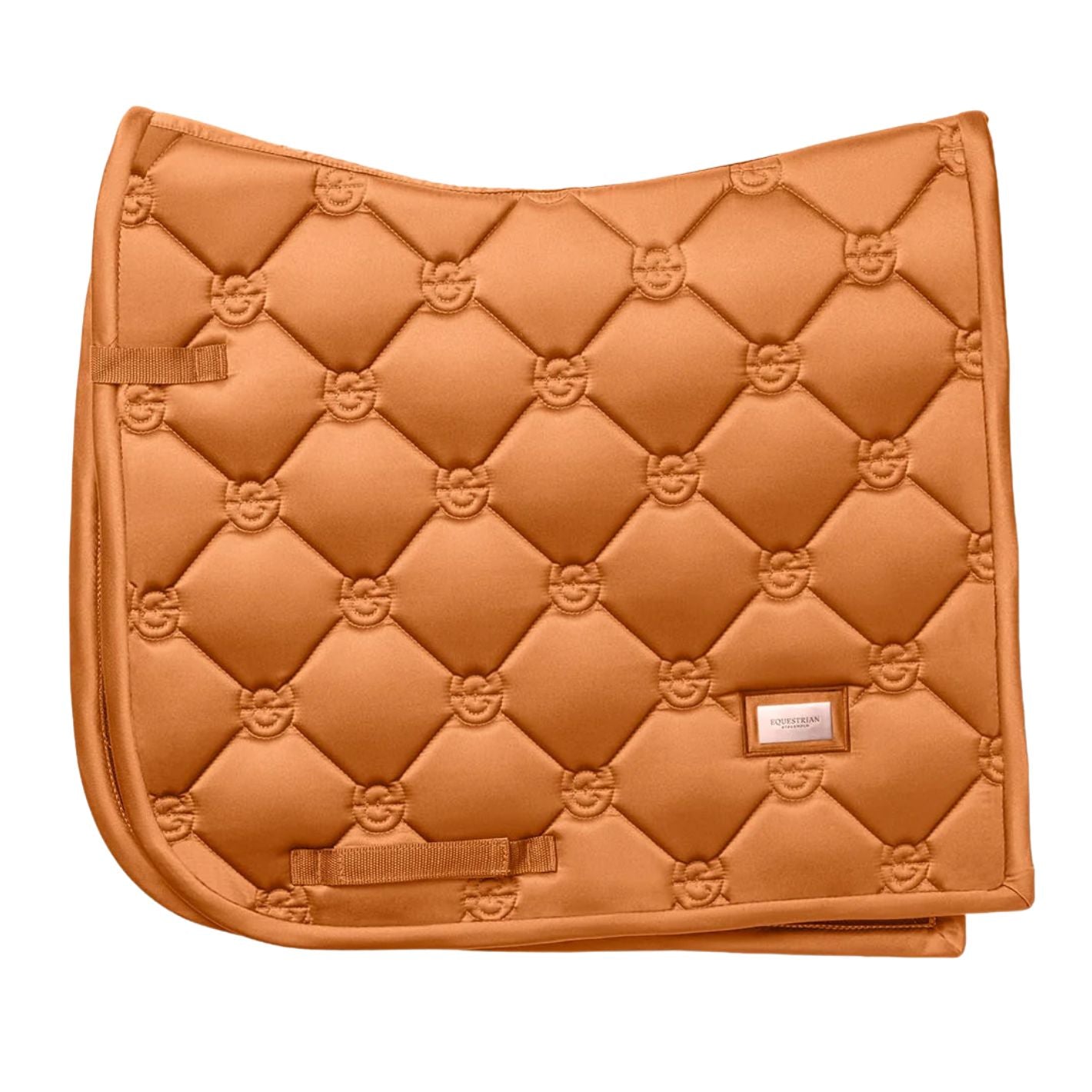 Equestrian Stockholm Satin Dressage Pad - Chestnut