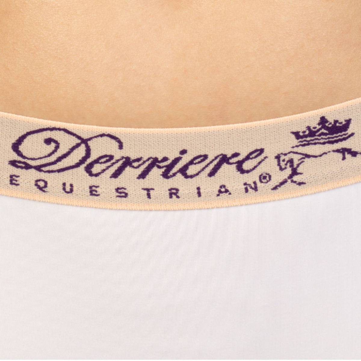 Derriere Equestrian Performance Padded Boy Short - White