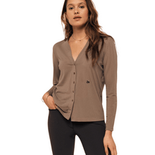 Load image into Gallery viewer, Dada Sport Arqana Perforated Shirt - Taupe
