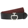 Cavalleria Toscana Ladies Elastic Belt - Bordeaux/Black