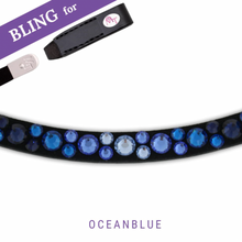 Load image into Gallery viewer, MagicTack Curved Browband - Ocean Blue
