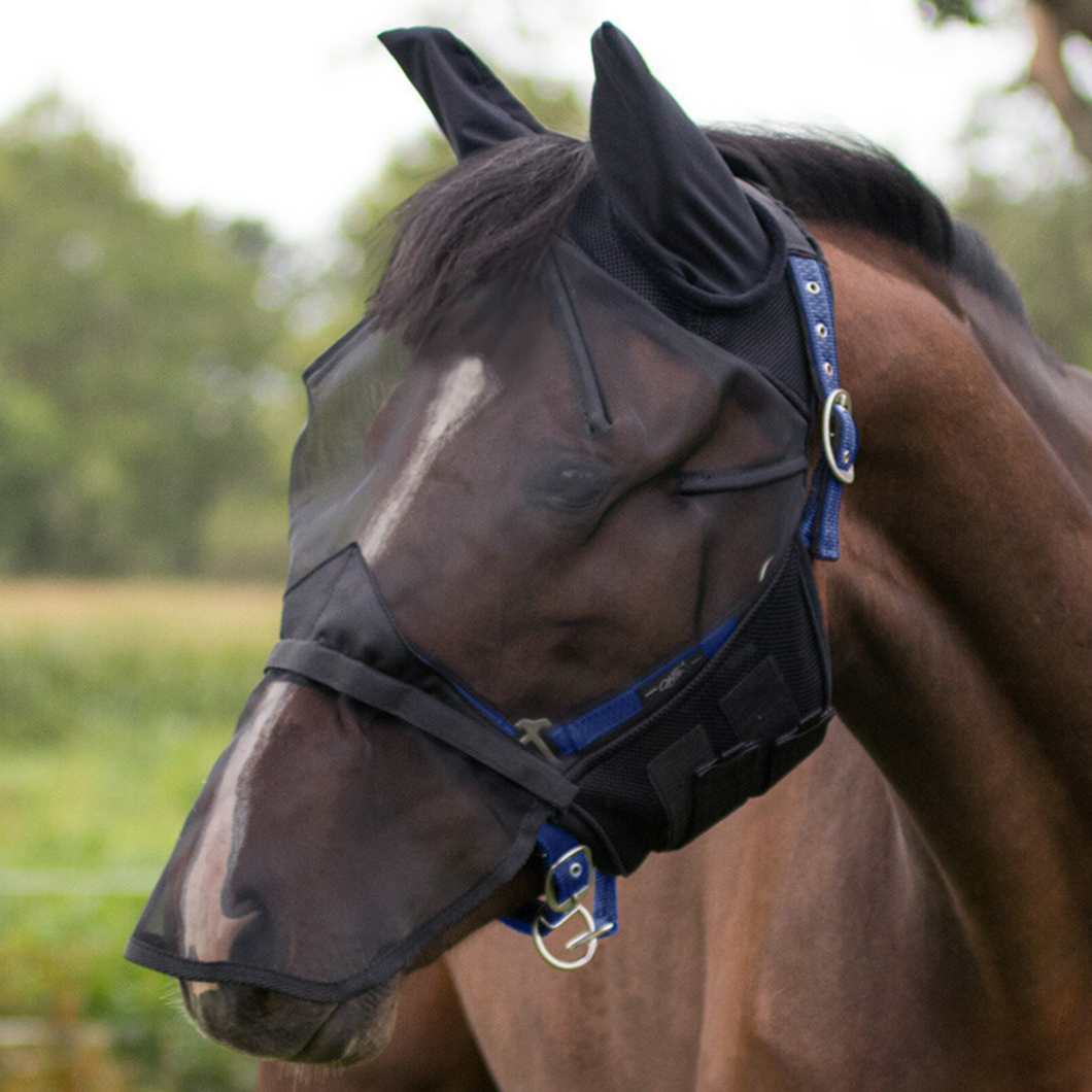 QHP Fly Mask with Removable Nose Flap
