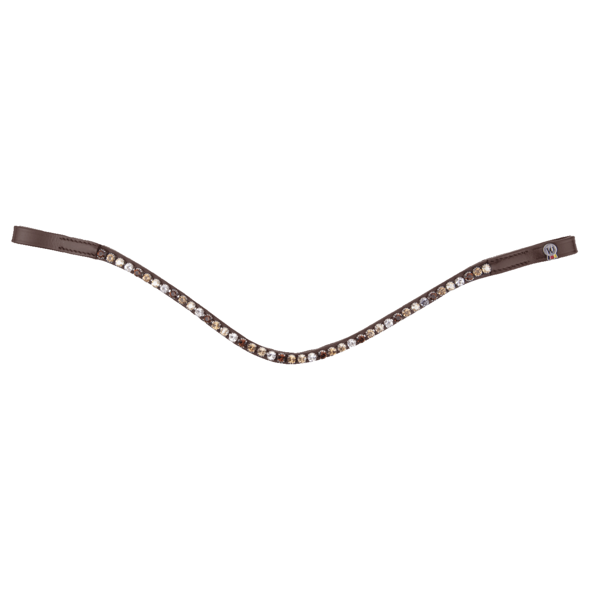 Waldhausen X-Line Glam Brown Browband - Brown/Gold/Beige/Silver