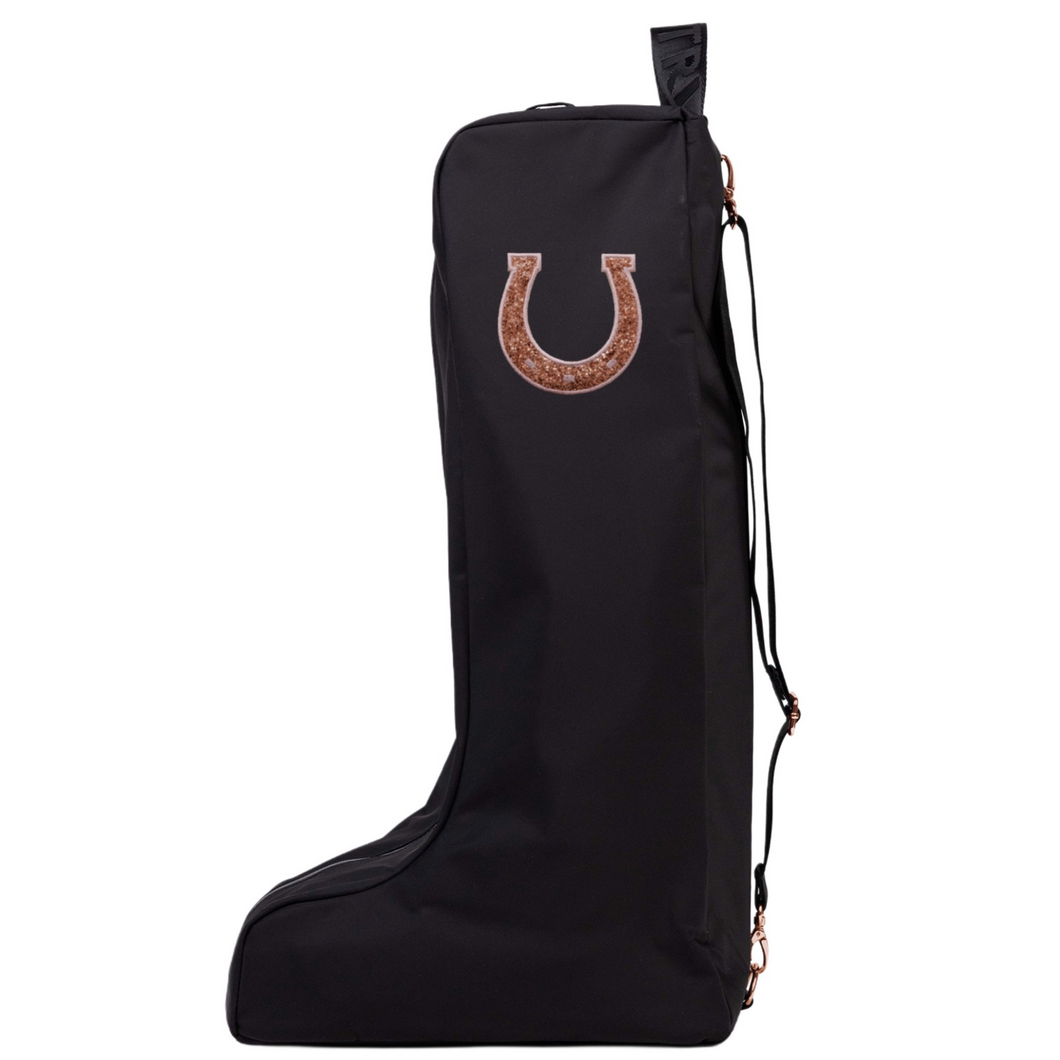 Veltri Bedford Boot Bag Horse Shoe - Black/Rose Gold