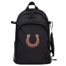 Load image into Gallery viewer, Veltri Delaire Backpack Horse Shoe - Black/Rose Gold
