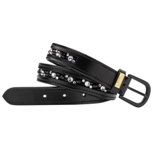 Load image into Gallery viewer, Mrs Ros Stellux™ Glamour Belt - Black &amp; Crystal
