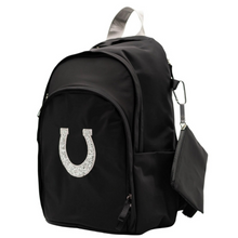 Load image into Gallery viewer, Veltri Delaire Backpack Horse Shoe - Black/Silver
