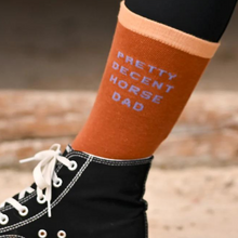 Load image into Gallery viewer, Dreamers &amp; Schemers Knit Socks - Horse Dad
