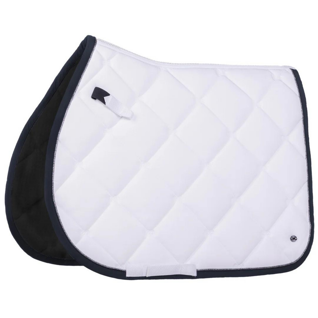 PresTeq Jump Saddle Pad - White/Navy