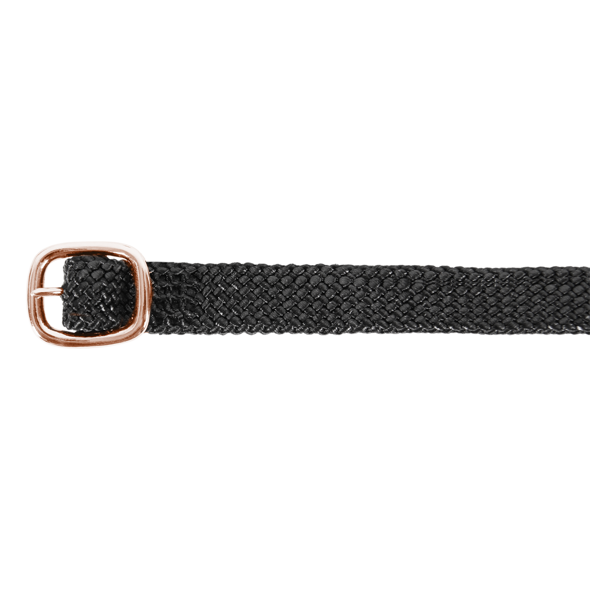 Waldhausen Black Nylon Spur Straps - Rose Gold Buckle