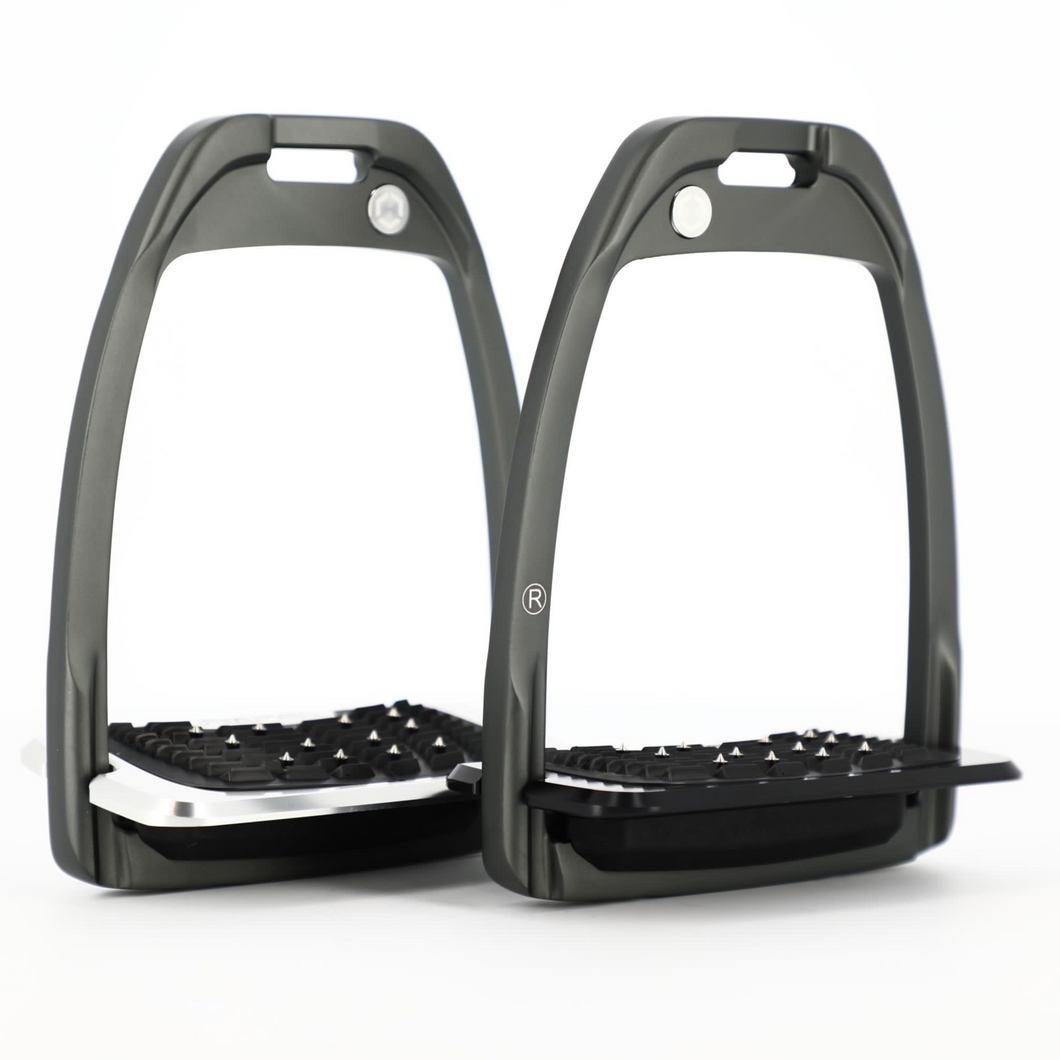 Flex-On Hunter H Stirrups - Dark Grey