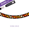 MagicTack Curved Browband - Sienna Gold
