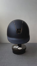 Load and play video in Gallery viewer, Samshield 2.0 Shadowmatt Helmet - Navy 5 Swarovski Blazon
