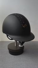 Load and play video in Gallery viewer, Samshield 2.0 Shadowmatt Helmet - Black &amp; Black Royal Flower Swarovski
