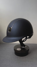 Load and play video in Gallery viewer, Samshield 2.0 Shadowmatt Helmet - Navy 300 Swarovski Trim
