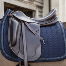 Load image into Gallery viewer, Kentucky Glitter Stone Dressage Saddle Pad - Navy
