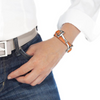 Dimacci Alba Double Wrap Bracelet - Orange / Stainless Steel