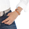 Dimacci Alba Double Wrap Bracelet - Orange / Gold