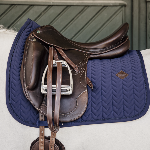 Kentucky Herringbone Quilt Dressage Pad - Navy