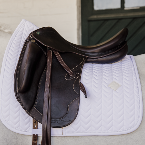 Kentucky Herringbone Quilt Dressage Pad - White
