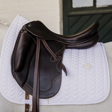 Load image into Gallery viewer, Kentucky Herringbone Quilt Dressage Saddle Pad - White
