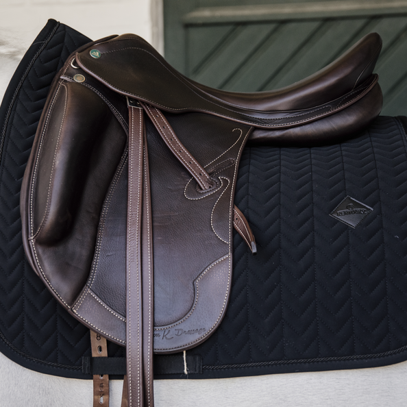 Kentucky Herringbone Quilt Dressage Pad - Black
